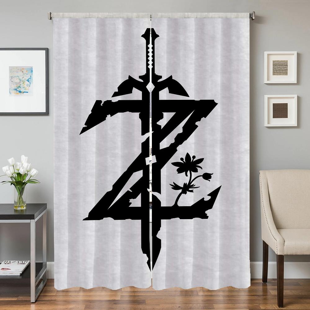 

Домашний интерьер Кухня Шторы для гостиной 2 шт. Плотные шторы Дверная штора Z-zelda-a Разделительная перегородка Спальня Украшение W50xH70cmx2pcs-CL