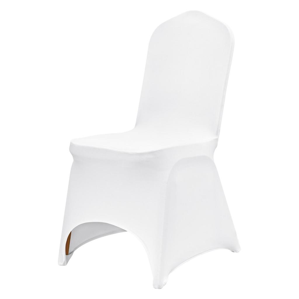 50pcs Chair Cover Wedding Spandex White Chair Covers Stretch Fabric Removable Washable Protective Slipcovers for Weddings Banquets