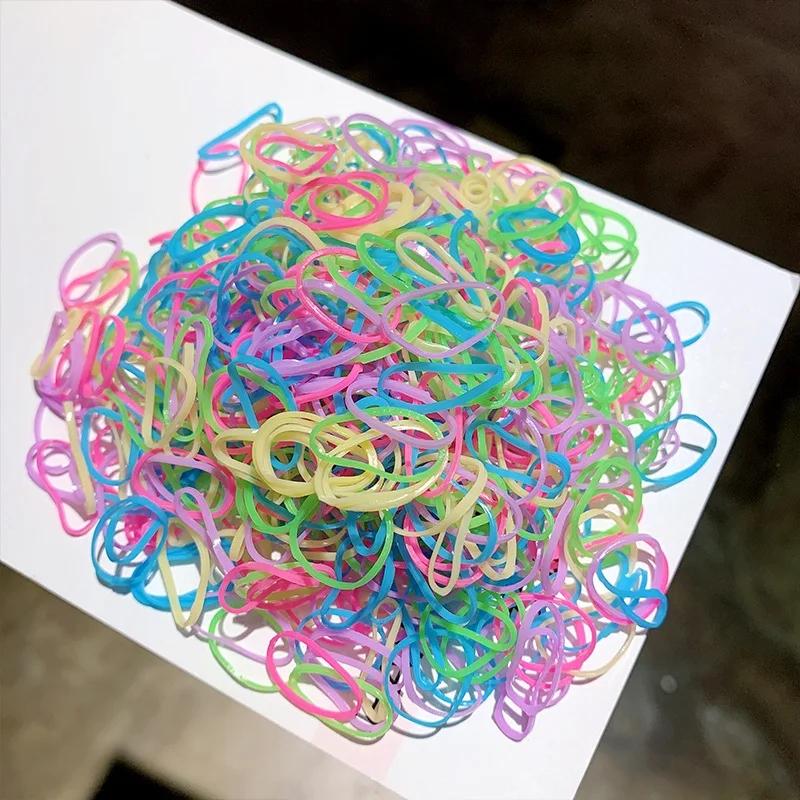 Fashion Hair Accessories 1000pcs Pack Children Colorful Small Disposable Rubber Bands Gum for Ponytail Holder Elastic Hair Bands