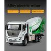 1/32 Concrete Mixer Truck Engineering Vehicle Alloy Metal Diecast Model Car Children Toy Car with Sound and Light Pull Back Gift