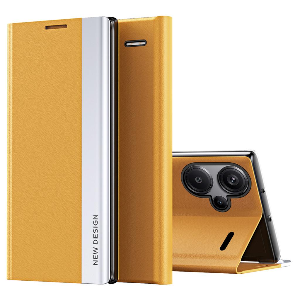 For Xiaomi Redmi Note 13 Pro+ 5G Cell Phone Case Anti-fall PC Shell PU Leather Cover