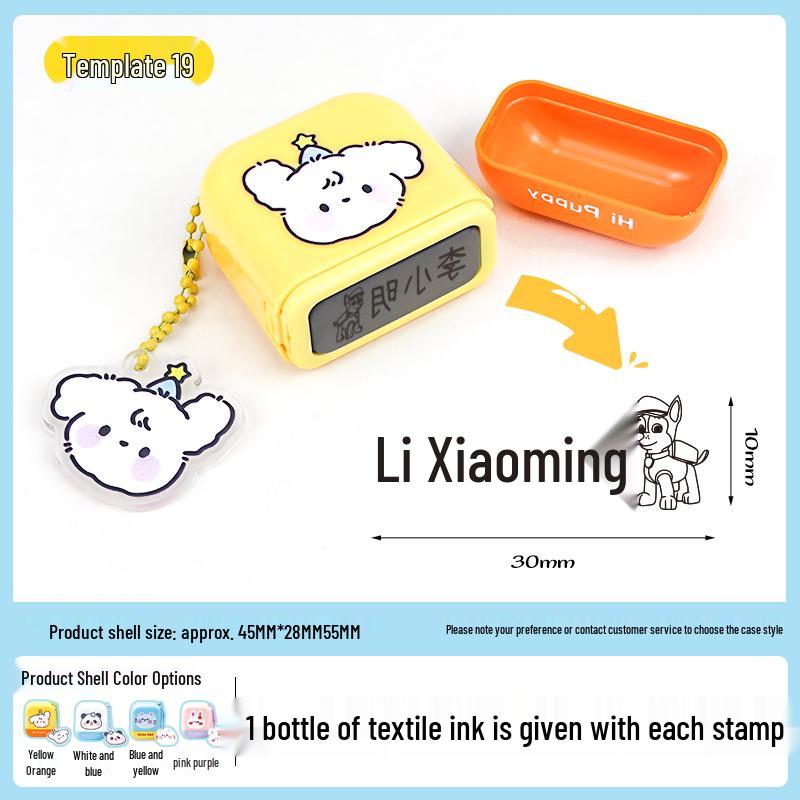 Waterproof Cartoon Name Stamp & Sticker for Kids  Clothes - Fade-Resistant for Kindergarten