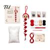 Creative Crafting Set Crochet Doll Spiral Ornament DIY Kit, Holiday Craft with Yarn Project Soft Yarn, Beads, Christmas Tree Hanging for Window