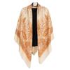 Unisex Silk Wool Square Scarf Double-sided Printed Winter Warm Shawl