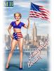 Master Box 1/24 Scale Pin-Up Series Betty Bikini Stars and Stripes Plastic Model Kit MB24002