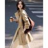 Demana Cloud Feel Cotton Blend Stand Collar Trench Coat