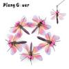 Colored Butterfly Artificial Insect Cat Toys Cat Teaser Replacement Head Pet Toys Accessories