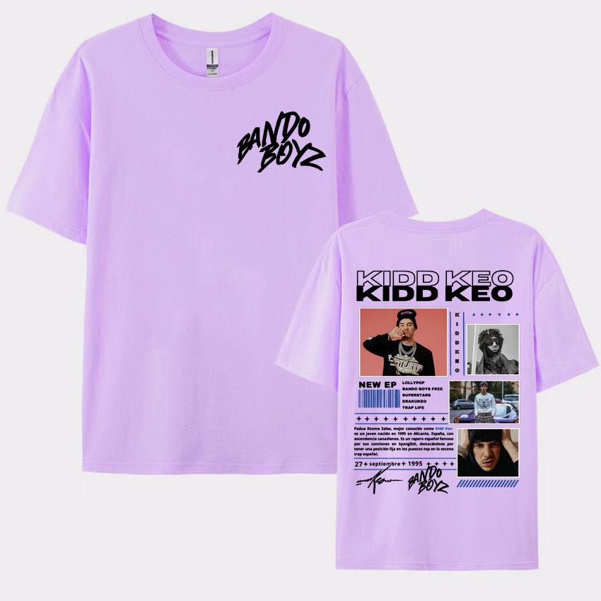 Rapper Kidd Keo Bando Boyz Tour Merch Tee Shirt Mens Women Harajuku Hip Hop Punk Street Tshirt Casual Cotton Oversized T Shirt
