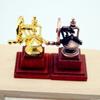 Miniature Retro Hand Cranked Sander Model Retro Design For Dollhouses Decoration And Collectible Item Alloy And Wood