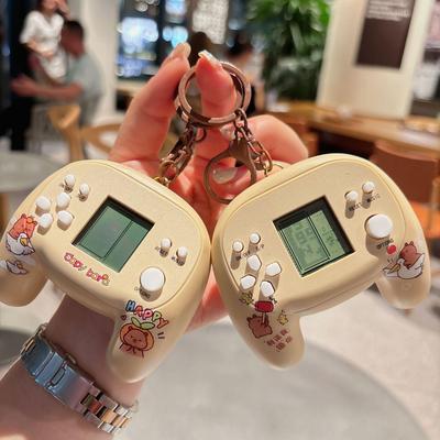 Mini Tetris Handheld Capybara Keychain Game Console Pendant