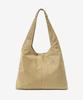Minav Margaret Suede Shoulder Bag [Beige]