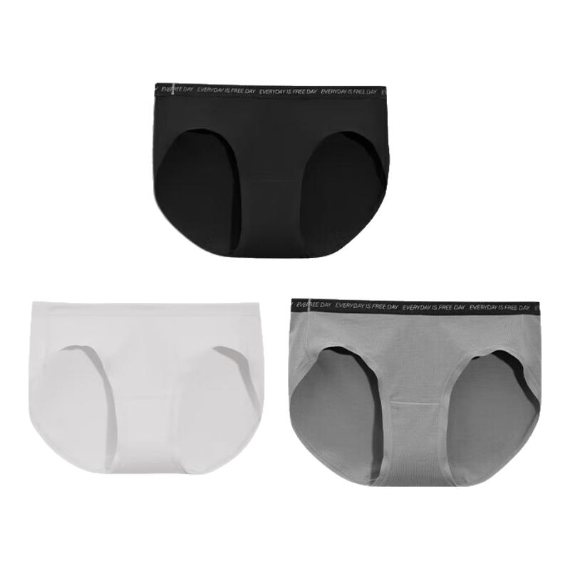 

Ubras 60S Xinjiang Cotton Lycra Women s 7A Antibacterial Mid-Waist Briefs 3-Pack XXL