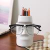 Moai Statue Eyeglass Holder Desktop Organizer With Multifunctional Storage For Home Office Decor
