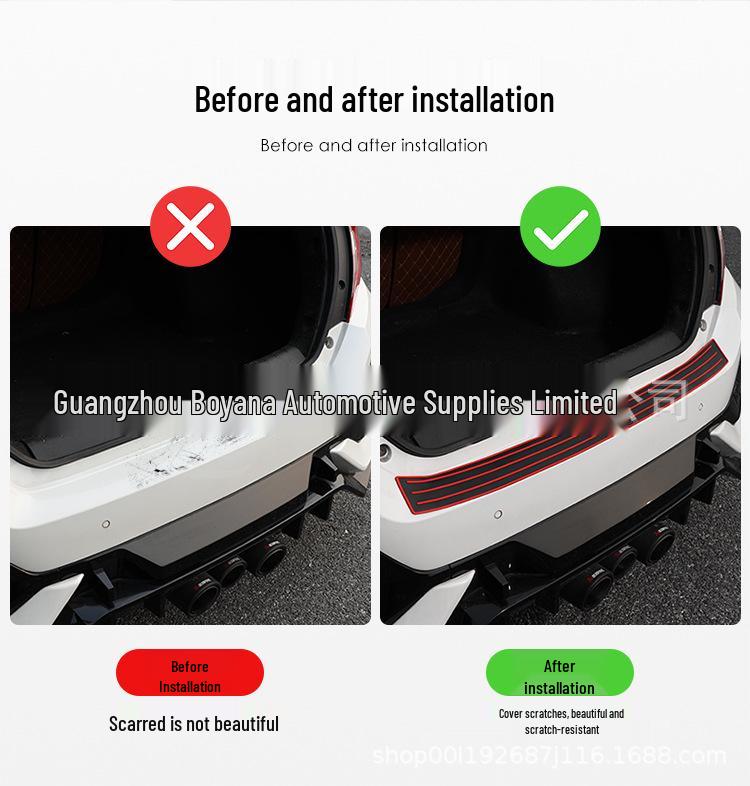 Universal Car Trunk Protector: Anti-Scratch & Collision-Resistant Edge Trim for Tailgate and Door Sill