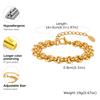 Classic Handmade Bracelet for Women,Gold Plated Stainless Steel Weaving Twist Chain Bracelets,Fashion Jewelry Mother's Day Gift