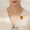 Sunflower Brooch Pin Gold Decorative Accessory Clothes Scarves Bags Small Unique Design