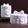 Christmas Candle Jar Silicone Mold DIY Heart Bow Shape Gift Storage Box Plaster Resin Craft Casting Molds Home Party Holiday Dec