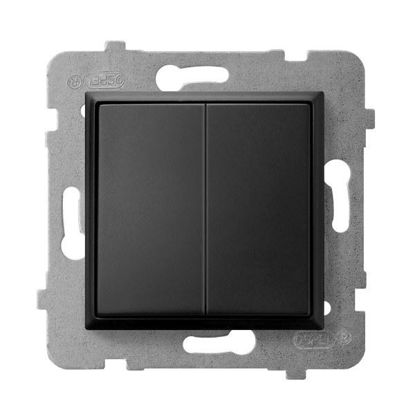 Two-group Candlestick Switch, Matt Black ARIA ŁP-2U//33