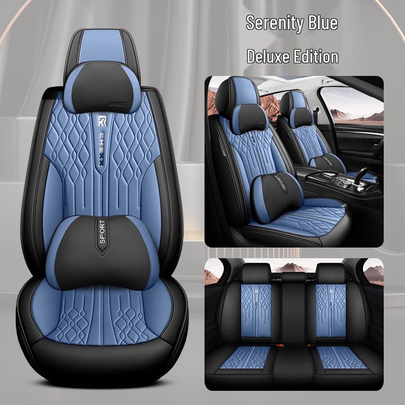 Universal Full Coverage Car Seat Cover - Breathable, Wear-Resistant, Perforated, High-End Cushion for All Seasons