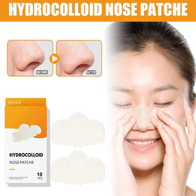 10Pcs/Box Blackhead Patch Convenient Compact Significant Effect Hydrocolloid Nose Care Patch for Home