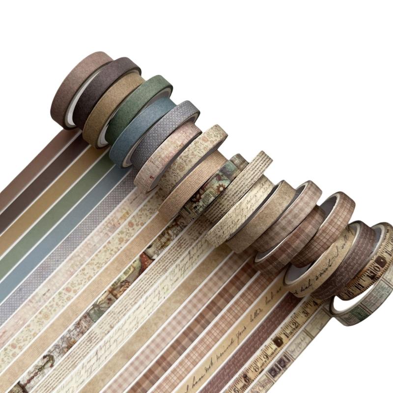 20 Roll Decorative Tape Paper Tape Retro Washis Tape Hand Account Tape Artists Tape Crafting Tape Masking Tape