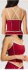 Women's Cross-Back Yoga Vest with Chest Pads - Color Block Fitness Sports Bra