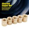 5mm Closed End Inlay Knurled Copper Nut Fastener Accessory Embedded Knurled Nut Set(M5*7)