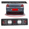 European Car License Plate Frame Car Rear View Camera Parking Sensor Kit Auto Reverse Radar Sensor Buzzer 12V Driving Reversing