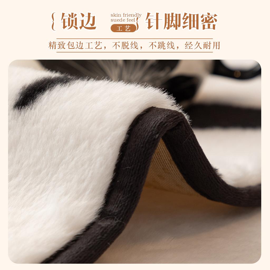 Zebra Plush Sofa Cushion Autumn And Winter  New Thickened Four-Season Universal Seat Cushion Non-Slip Cover Cover Cloth Towel