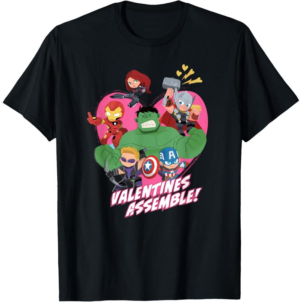 Marvel Avengers Valentine s Assemble T-Shirt L