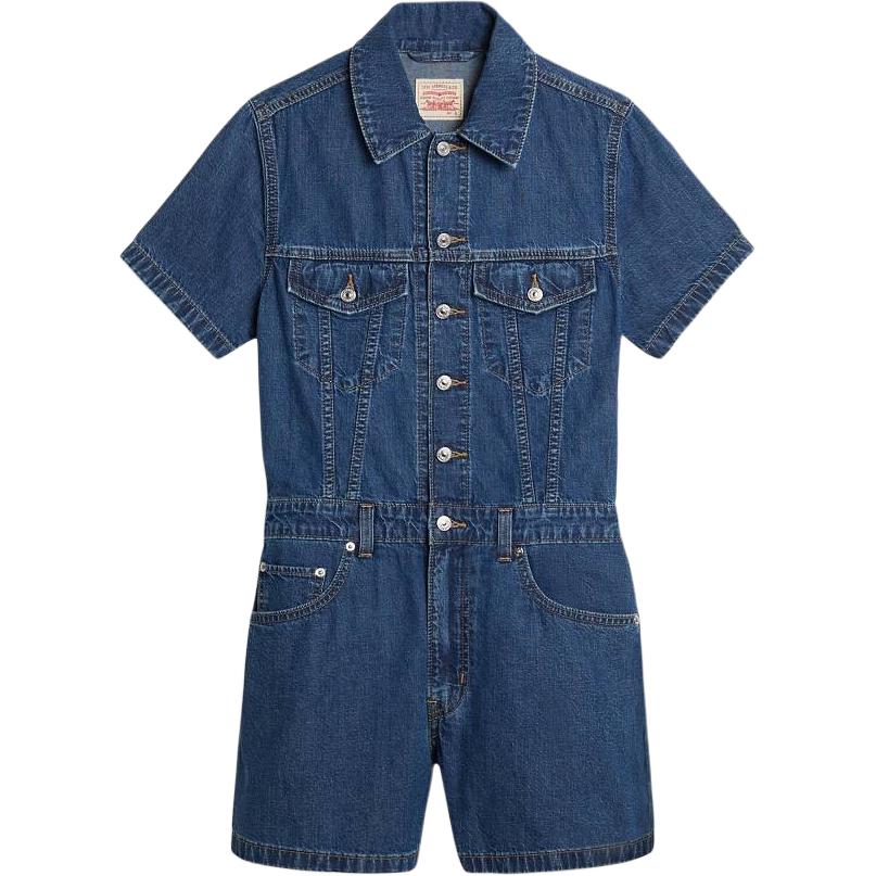 

Levis Однотонный Приталенный Комбинезон-поло с Пуговицами и Коротким Рукавом Женский комбинезоны 001WY0003 M