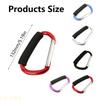 3Pcs Aluminum Alloy D-Shaped Carabiner Sponges Shopping Hook Large Stroller Clip Mountaineering Buckles - Shopping Cart Gripper