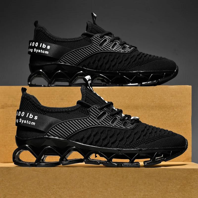 

Casual Mens Slip on Walking Running Shoes Blade Tennis Casual Fashion Sneakers Comfort Work Sport Athletic Trainer… 45 чёрный