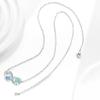 Ocean Blue Diamond Sea Turtle Pendant Necklace Fashionable Personalized Clavicle Chain For Women