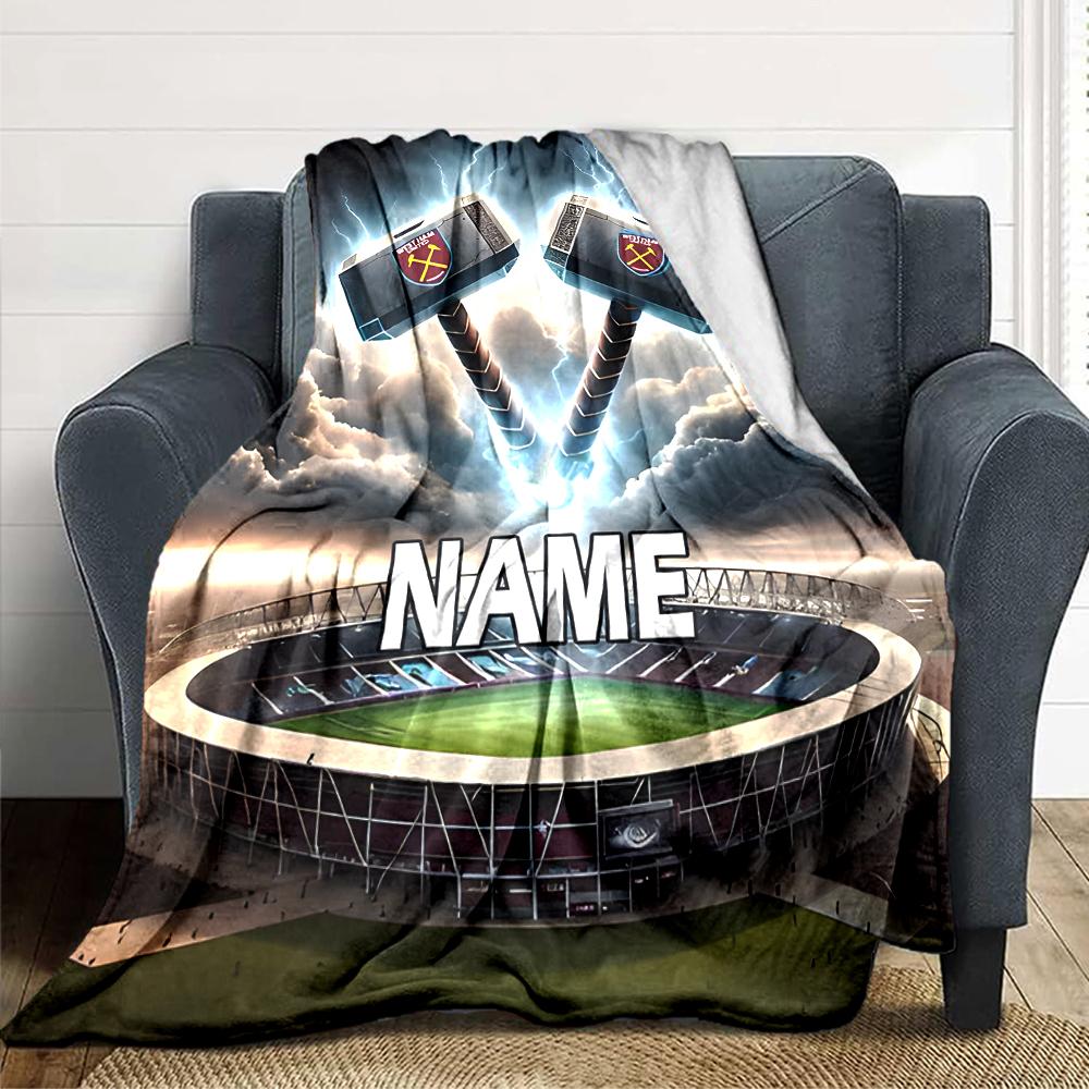 Custom Name Olympiacos FC Crest blanket for Couch & Bed, Plush Cozy Fuzzy Blanket Super Soft & Warm Blankets for Fall and Winter. 0908256