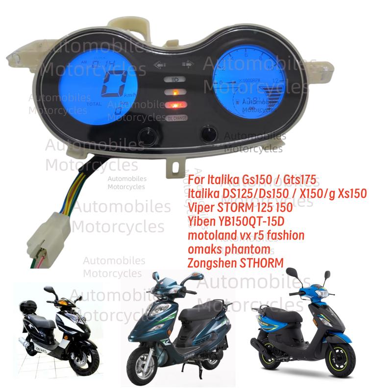 Motorcycle Speedometer For Scooter 2T Qt-4 For Italika Gs150 Gts175 DS125 Ds150 X150 g Xs150 Zongshen STHORM Panel