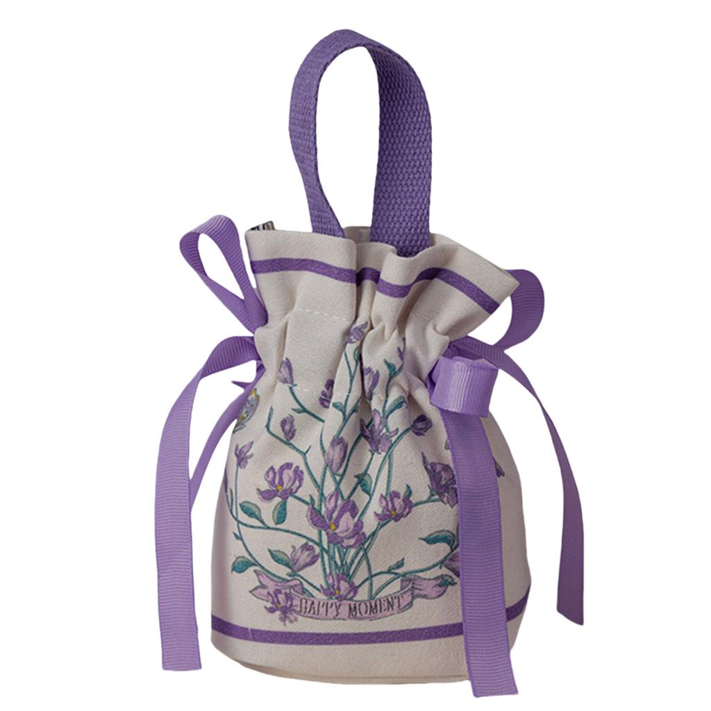 Elegant Florals Print Candy Storage Bag for Bridals Showers Birthday Parties and Holiday Celebration Sturdy Canvas