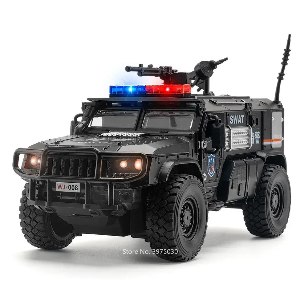 

1:32 Sabertooth Armored Toys Cars Miniature Models Pull Back Armored Car Light Music Explosion Proof Vehicles Toddler Kids Gifts