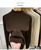 Women's Winter Thick Velvet Knit Pullover Sweater - One-Piece Half-High Collar, Pure Color 2026.