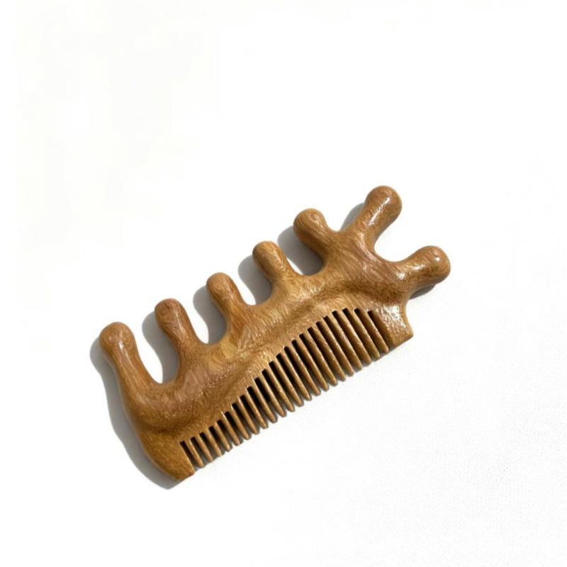 Sandalwood Five-Claw Head Massager Comb - Meridian Scalp Scratcher