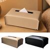 Caixa de Lenços, Couro PU Durável Impermeável Design Minimalista, Saída de Papel Lisa Estojo de Lenços Durável, para Apoio de Braço de Carro e Mesa de Centro de Casa
