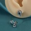 Unique Stainless Steel Skull Ear Piercings Goth Ear Studs Earrings Comfortable Wear Party Makeup for Fashion Enthusiasts