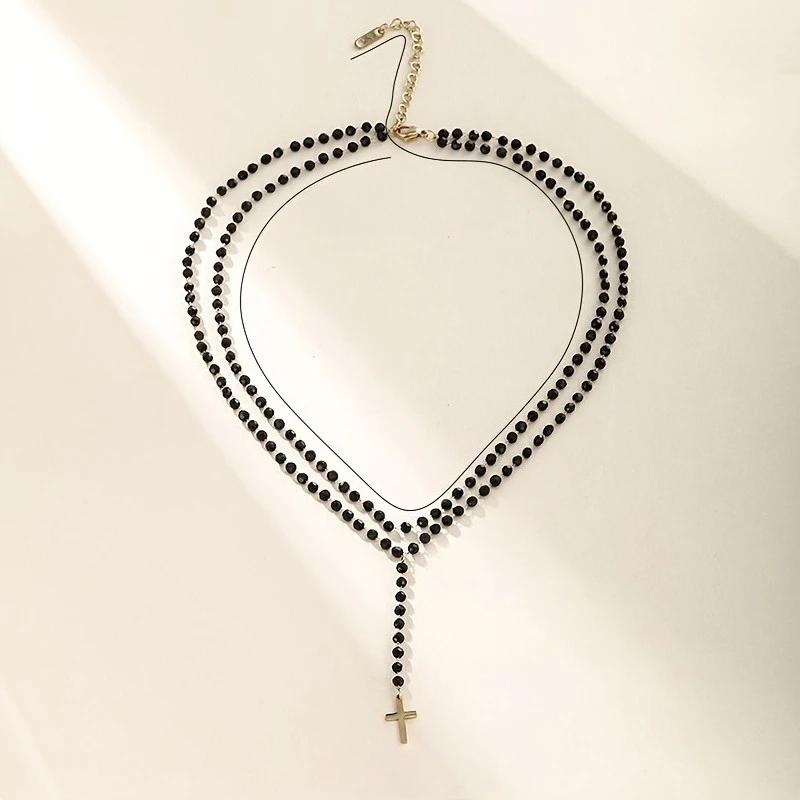 Collier Pendentif Croix Chaîne Design Simple Mode Femme Personnalisé Tendance Quotidien Cent Accessoires Cadeaux