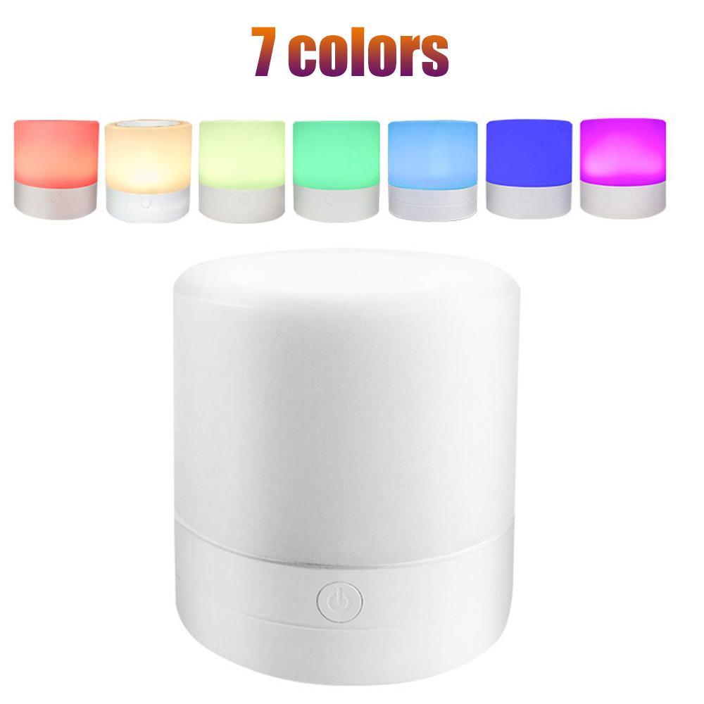 Night Light Rechargeble LEDs Table Bedside Nursing Lamp 7 Colors Light Adjustable
