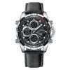 LIGE Top Watches for Men Leather Men Military Sport Waterproof Watch Quartz WristWatch Chronograph Male Clock