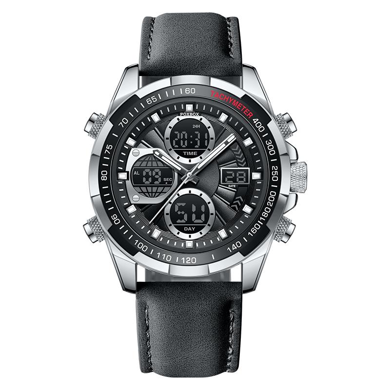 LIGE Top Watches for Men Leather Men Military Sport Waterproof Watch Quartz WristWatch Chronograph Male Clock