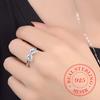 S925 Sterling Silver Bowknot Bow Knot AAA Zircon Rings for Women Fashion Wedding Engagement Party Gift Charm Jewelry
