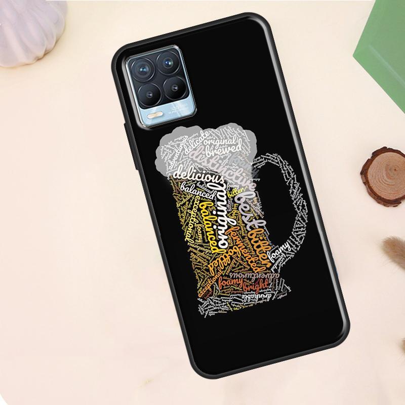 Beer Mug Beer Bubbles Case For Realme C55 C53 C33 C63 C61 C51 C65 C67 C71 C75 11 12 13 14 15 Pro Plus GT6 GT7 Pro