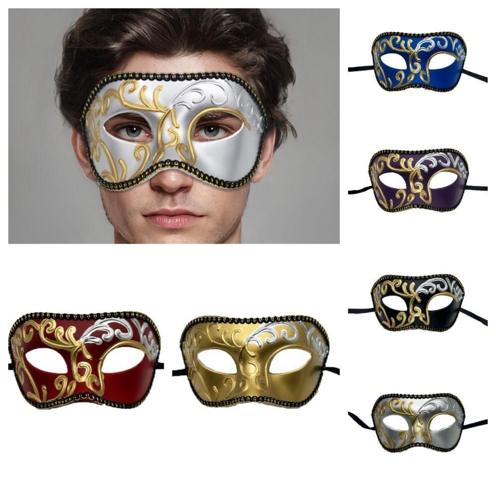 

Маска для лица на глаза, пластиковая полумаска для лица, изысканная венецианская маска для мужчин