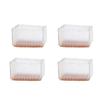 8pcs Set Silicone Chair Caps Table Foot Pads Anti Slip Transparent Square Leg Protection Cover